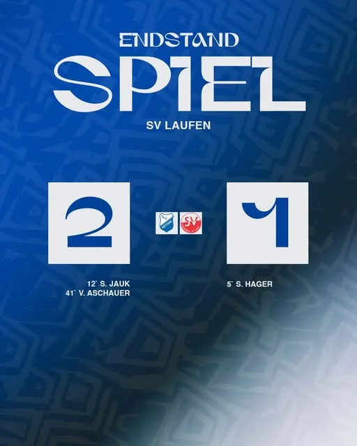 Endstand 2:1 gegen den SV Laufen